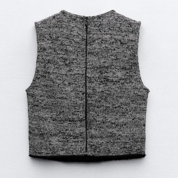 ZARA 🔥 2 PIECE SET🔥 STRUCTURED JACQUARD TOP AND MINI SKIRT - Picture 7 of 13